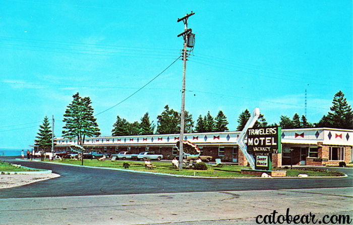 Travelers Motel - Vintage Postcard